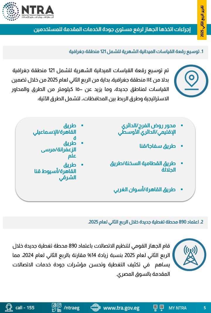 جودة الخدمة خلال الربع الثاني من 2025